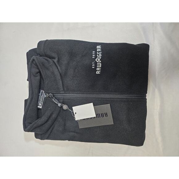 Raw Gear Men's Zip Up Sweater - Black - Picture 1 of 3